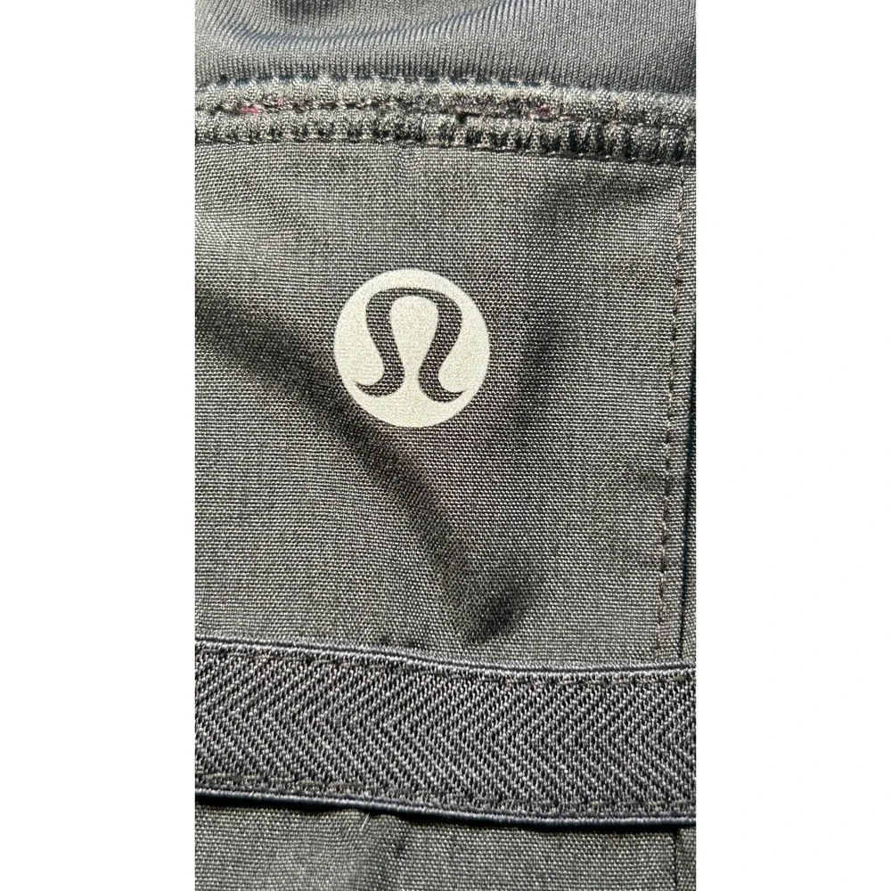 Lululemon Pace Setter Skirt 6 Black Ruffle Pleated Tennis Running Athletic Skort